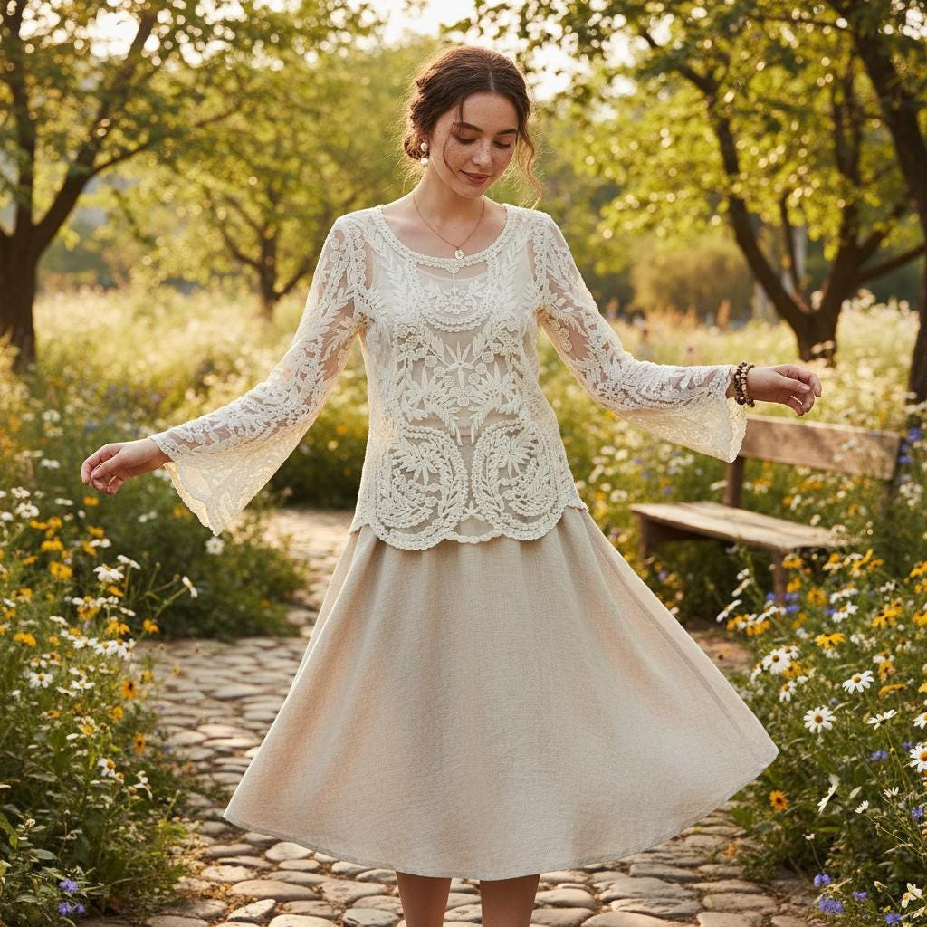 White chiffon romantic lace crochet shirt
